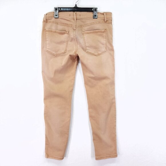 Free People Rust Skinny Jeans Size 27 Stretch Denim Low Rise Boho Fall Essential - Picture 2 of 13